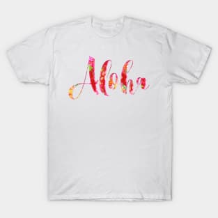 Aloha Typography, Pineapples Collage T-Shirt